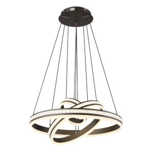 Globo Grouni hanglamp – ø 60 cm – Ingebouwd (LED) – Nikkel