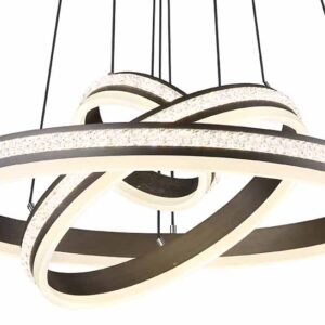 Globo Grouni hanglamp – ø 60 cm – Ingebouwd (LED) – Nikkel