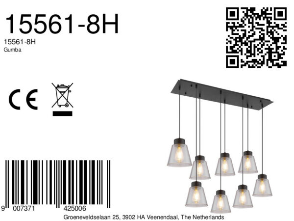 Globo Gumba hanglamp – E27 (grote fitting) – Zwart - Image 6