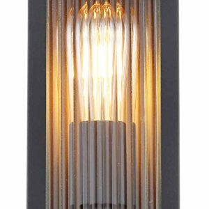 Globo Gundula wandlamp – E27 (grote fitting) – Zwart