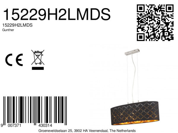 Globo Gunther hanglamp – LED + E27 – Nikkel - Image 4