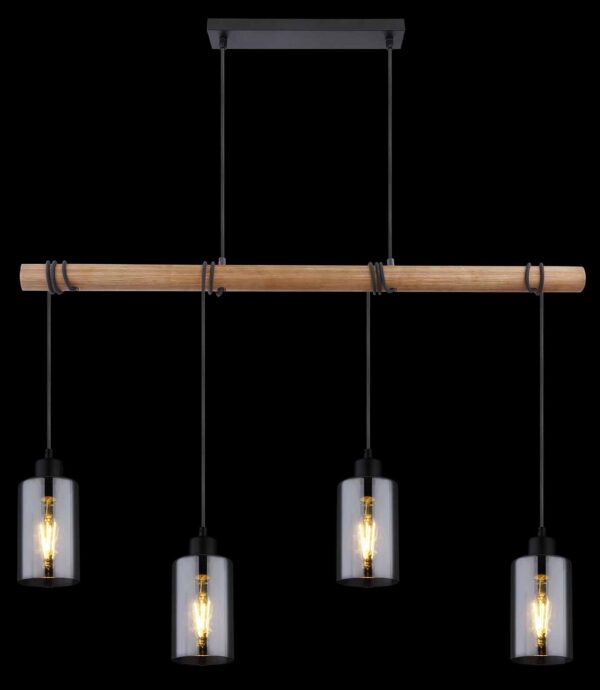 Globo Hadera hanglamp – E27 (grote fitting) – Zwart - Image 5