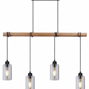 Globo Hadera hanglamp – E27 (grote fitting) – Zwart
