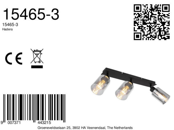 Globo Hadera spot – E27 (grote fitting) – Zwart - Image 6