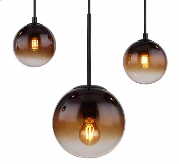 Globo Hallie hanglamp – E27 (grote fitting) – Zwart - Image 3