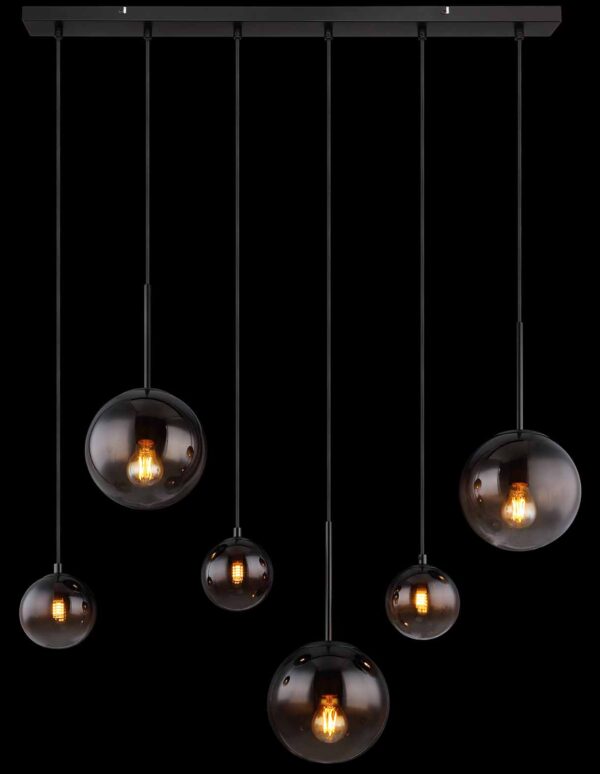 Globo Hallie hanglamp – E27 (grote fitting) – Zwart - Image 5