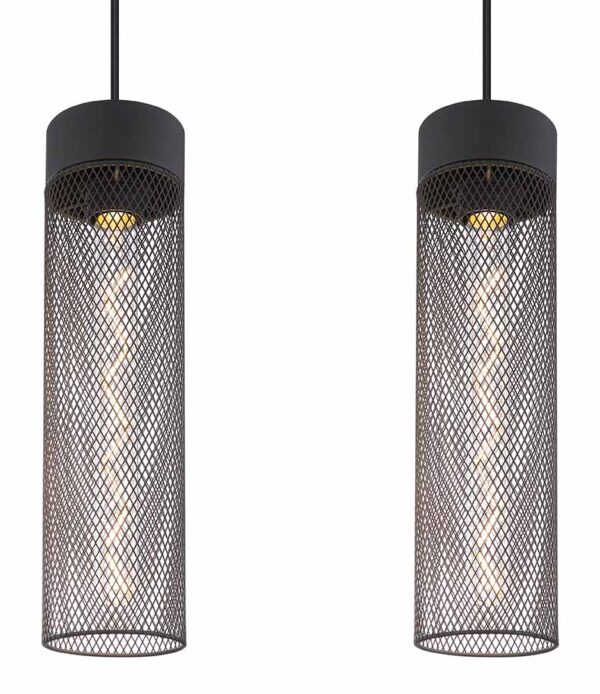 Globo Hans hanglamp – E27 (grote fitting) – Zwart - Image 3