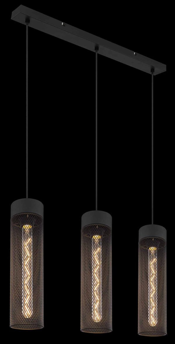 Globo Hans hanglamp – E27 (grote fitting) – Zwart - Image 4
