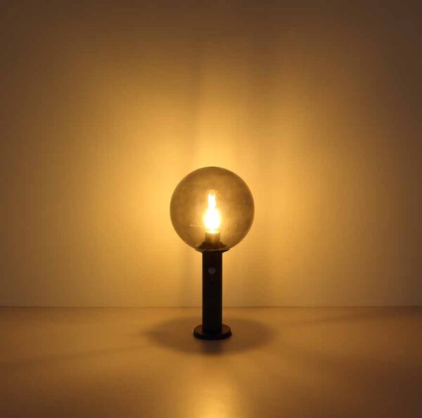 Globo Hedwig vloerlamp – ø 25 cm – LED + E27 – Antraciet - Image 3