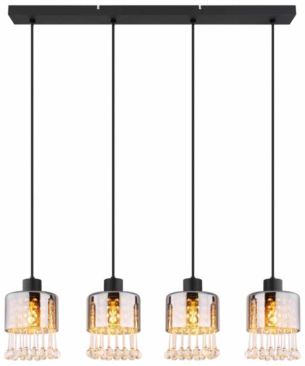 Globo Hendry hanglamp – E27 (grote fitting) – Zwart
