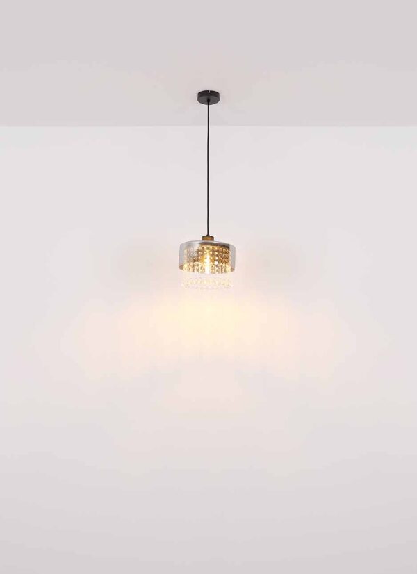 Globo Hendry hanglamp – ø 25 cm – E27 (grote fitting) – Zwart - Image 4