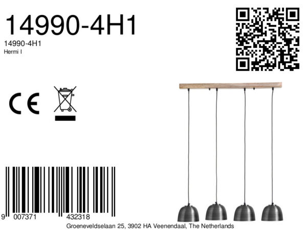 Globo Hermi i hanglamp – E27 (grote fitting) – - Image 3