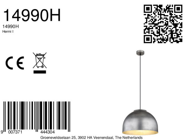 Globo Hermi i hanglamp – ø 40 cm – E27 (grote fitting) – - Image 6