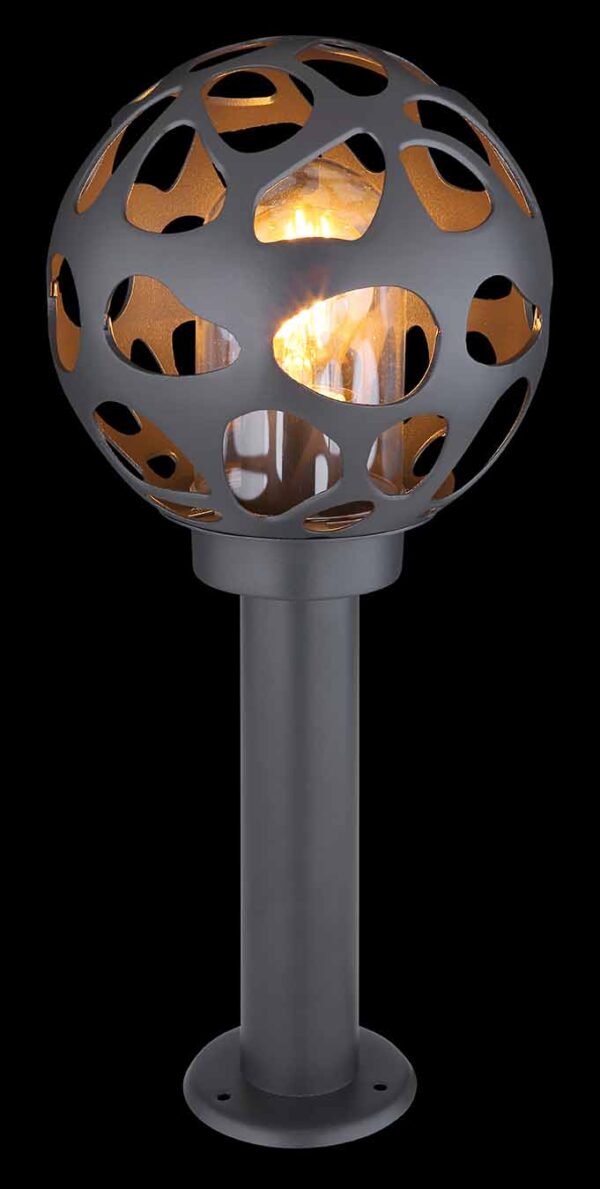 Globo Hilario vloerlamp – ø 20 cm – LED + E27 – Antraciet - Image 3