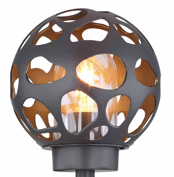 Globo Hilario wandlamp – LED + E27 – Antraciet - Image 3