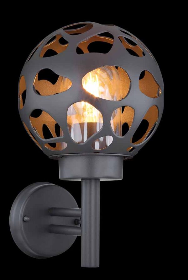 Globo Hilario wandlamp – LED + E27 – Antraciet - Image 4
