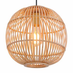 Globo Hildegard hanglamp – ø 30 cm – E27 (grote fitting) – Naturel