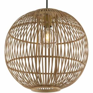 Globo Hildegard hanglamp – ø 40 cm – E27 (grote fitting) – Naturel
