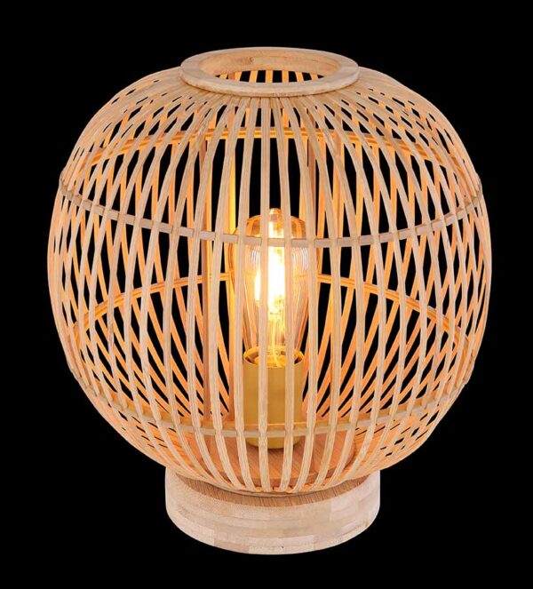 Globo Hildegard tafellamp – ø 30 cm – E27 (grote fitting) – Naturel - Image 4