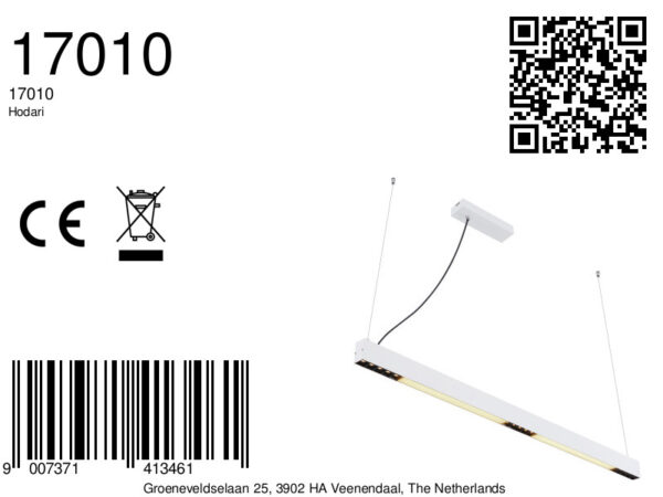 Globo Hodari hanglamp – Ingebouwd (LED) – Wit - Image 5
