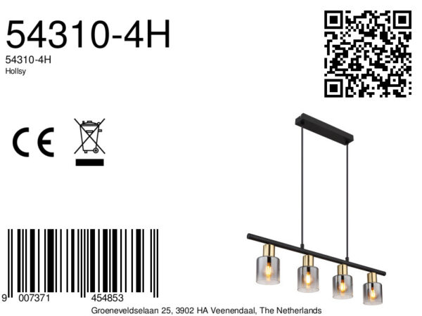 Globo Hollsy hanglamp – E14 (kleine fitting) – Zwart - Image 5