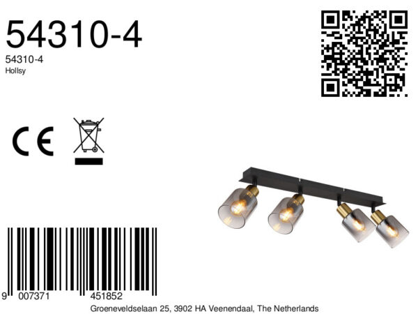 Globo Hollsy spot – E14 (kleine fitting) – Zwart - Image 5