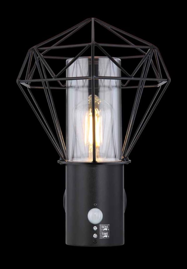 Globo Horace wandlamp – LED + E27 – Zwart - Image 4