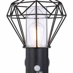 Globo Horace wandlamp – LED + E27 – Zwart