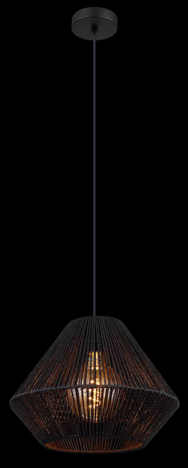 Globo Houdini hanglamp – ø 35 cm – E27 (grote fitting) – Zwart - Image 3