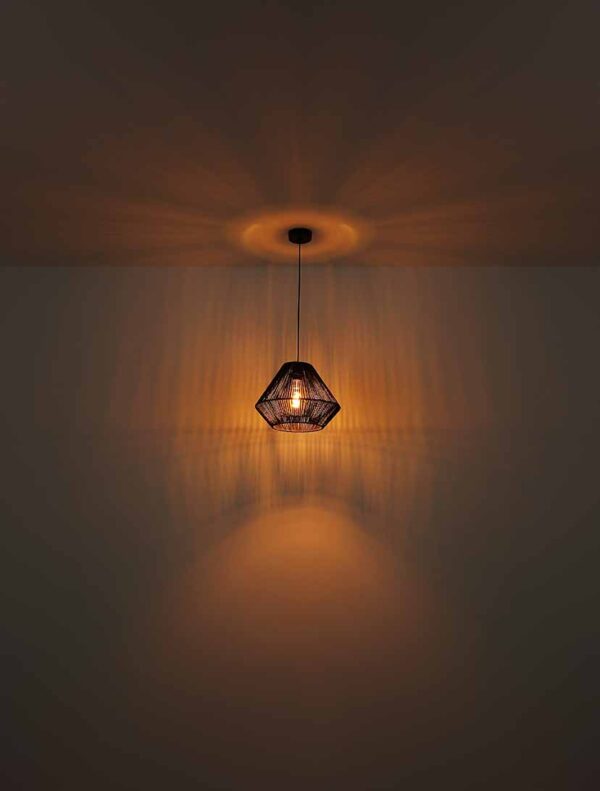 Globo Houdini hanglamp – ø 35 cm – E27 (grote fitting) – Zwart - Image 4