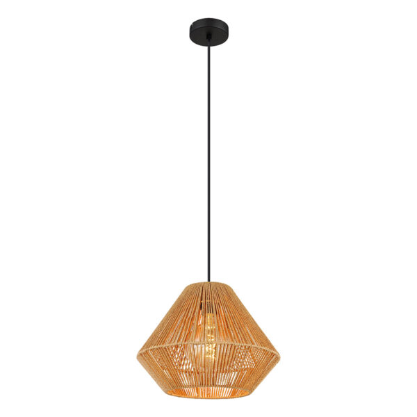 Globo Houdini hanglamp – ø 35 cm – E27 (grote fitting) – Zwart