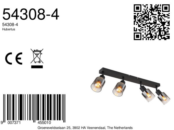 Globo Hubertus spot – E14 (kleine fitting) – Zwart - Image 5