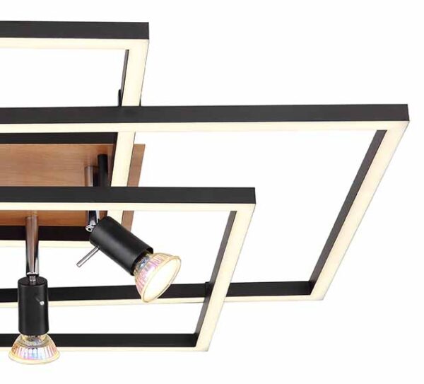 Globo Ida plafonniere – Ingebouwd (LED) – Zwart - Image 4