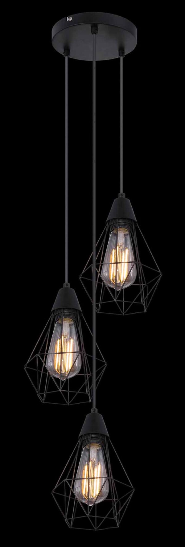 Globo Isabella hanglamp – ø 29 cm – E27 (grote fitting) – Zwart - Image 3