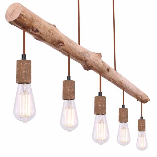Globo Jakob hanglamp – E27 (grote fitting) – Bruin - Image 3