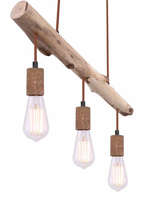 Globo Jakob hanglamp – E27 (grote fitting) – Bruin - Image 3