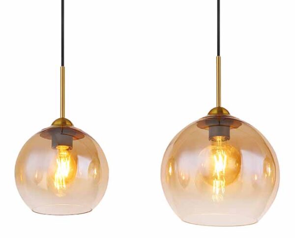 Globo Jamessa hanglamp – E27 (grote fitting) – Messing - Image 3