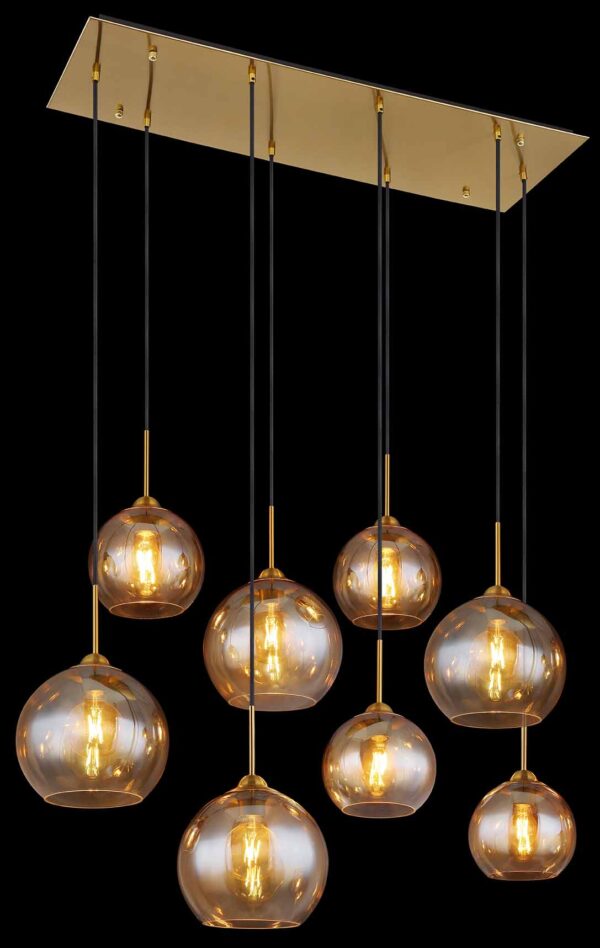 Globo Jamessa hanglamp – E27 (grote fitting) – Messing - Image 4