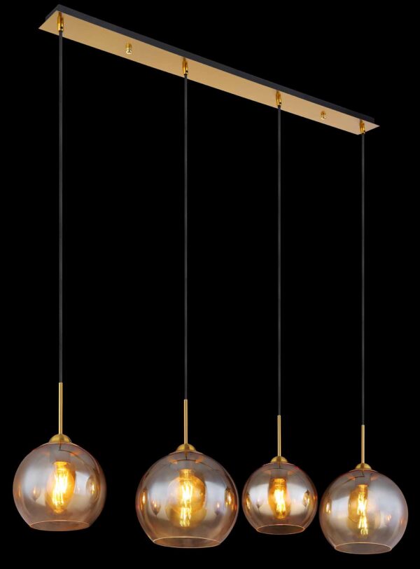 Globo Jamessa hanglamp – E27 (grote fitting) – Messing - Image 4