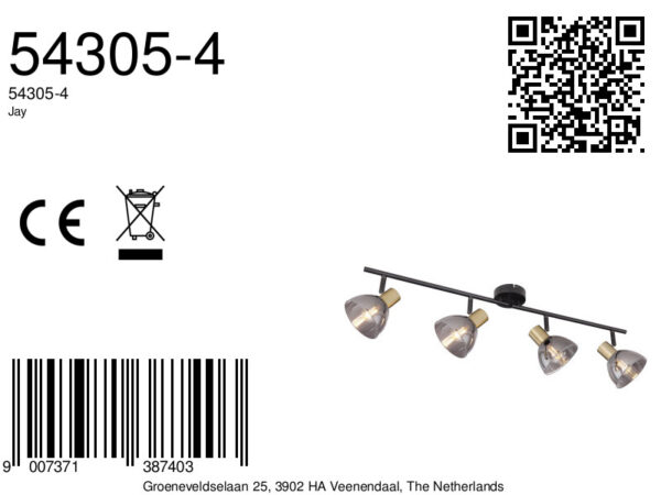 Globo Jay spot – E14 (kleine fitting) – Zwart - Image 5