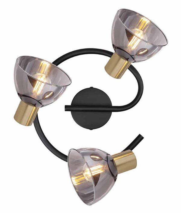 Globo Jay spot – ø 25 cm – E14 (kleine fitting) – Zwart - Image 3