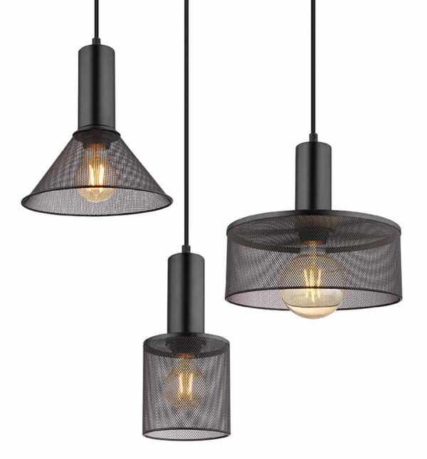 Globo Jedd hanglamp – E27 (grote fitting) – Zwart - Image 3