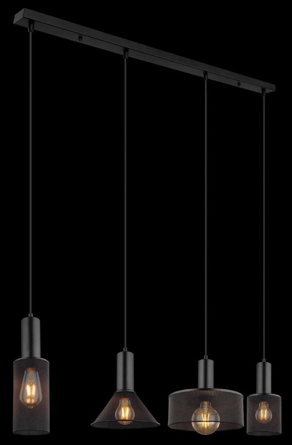 Globo Jedd hanglamp – E27 (grote fitting) – Zwart - Image 4