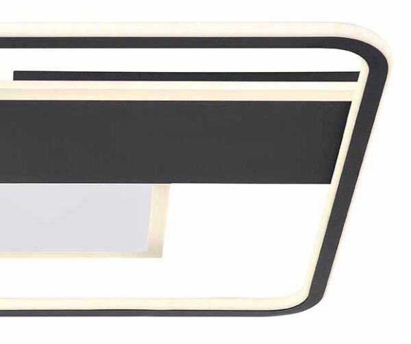 Globo Jenna plafonniere – Ingebouwd (LED) – Zwart - Image 4