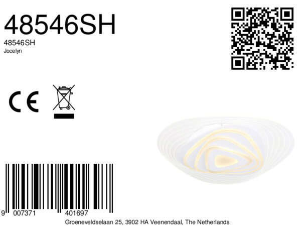 Globo Jocelyn plafonniere – Ingebouwd (LED) – Wit - Image 5