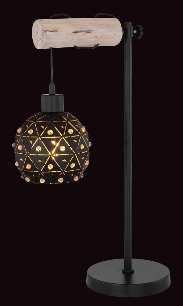 Globo Jodie tafellamp – E27 (grote fitting) – Zwart - Image 4
