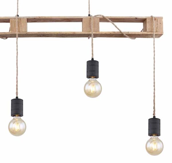 Globo Joelle hanglamp – E27 (grote fitting) – Zwart - Image 3