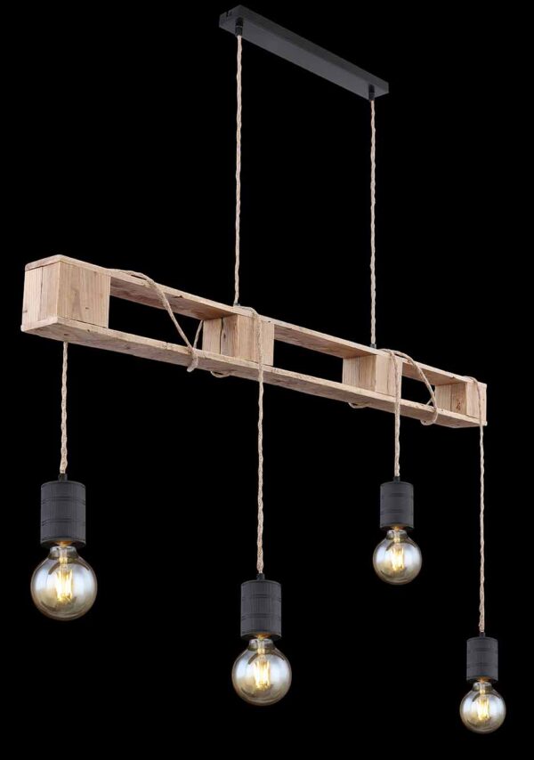 Globo Joelle hanglamp – E27 (grote fitting) – Zwart - Image 4