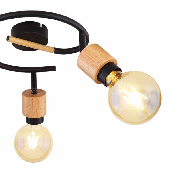 Globo Jorna spot – ø 25 cm – E27 (grote fitting) – Zwart - Image 3