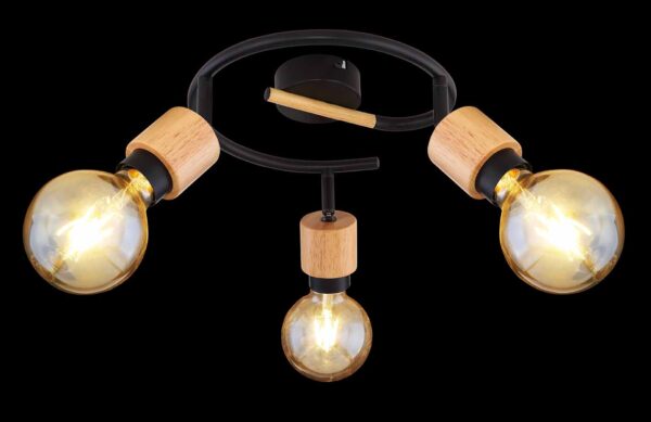 Globo Jorna spot – ø 25 cm – E27 (grote fitting) – Zwart - Image 4